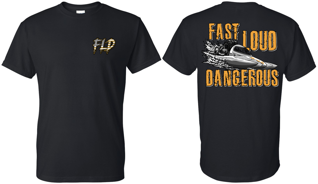 FLAG - DRAG BOAT - G800 - BLACK - ADULT SS TSHIRT