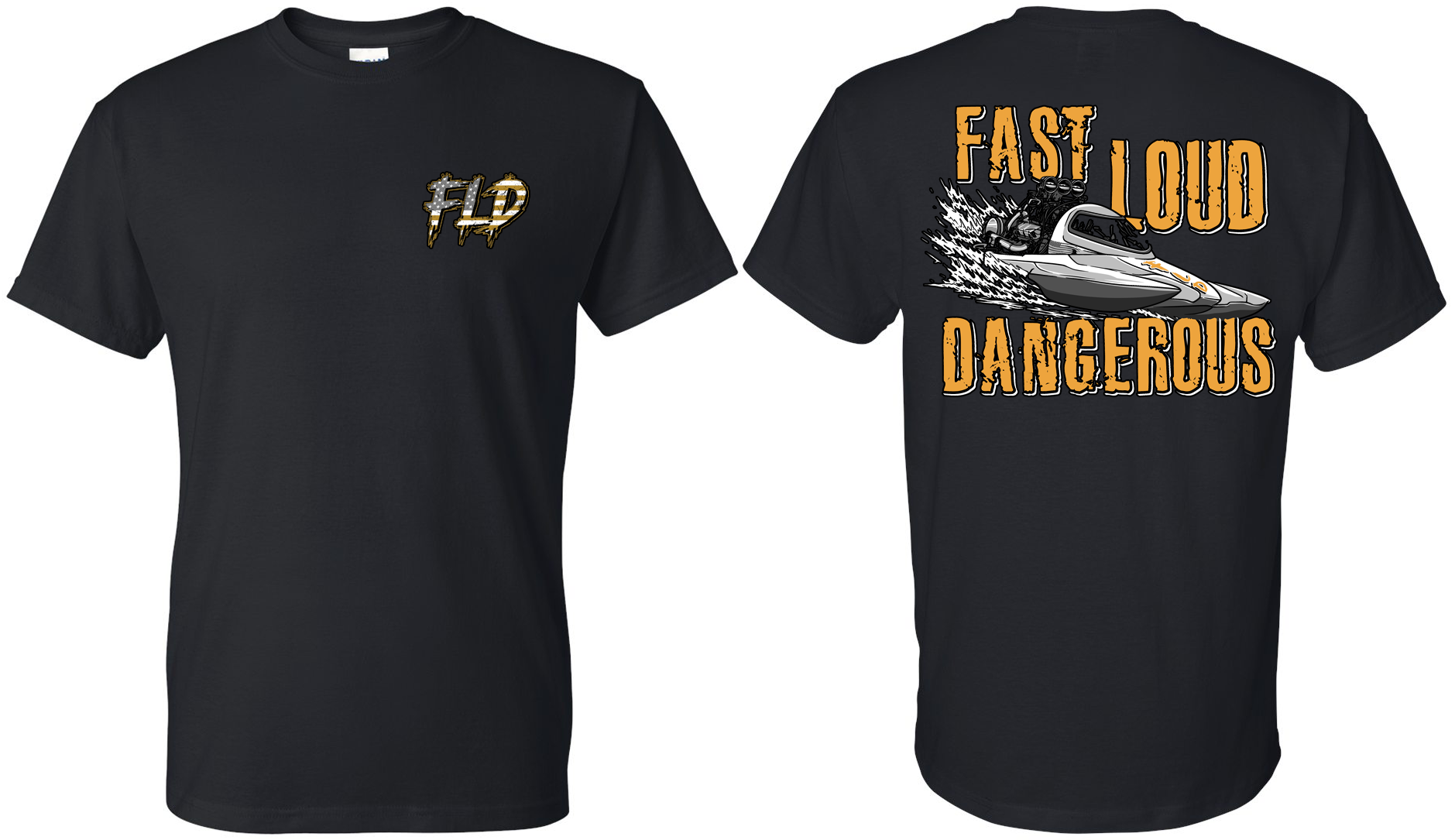 FLAG - DRAG BOAT - G800 - BLACK - ADULT SS TSHIRT