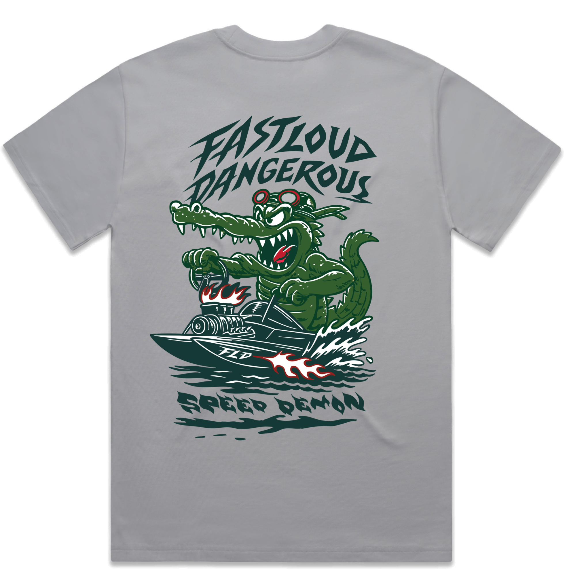Youth Gator short sleeve Gray – Fast Loud Dangerous apparel