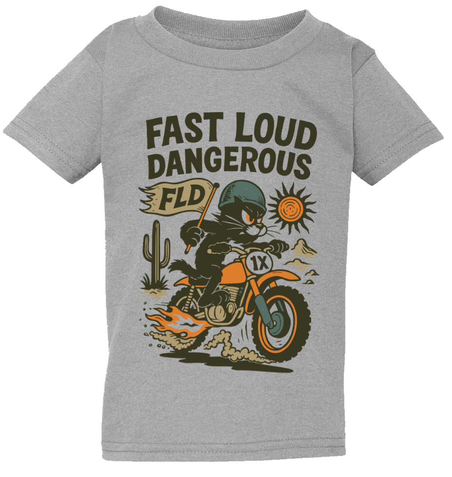 Toddler Moto Cat Gray