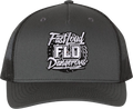 FLD Richardson 112 Gray Black Rounded Bill Snap Back Trucker Gray