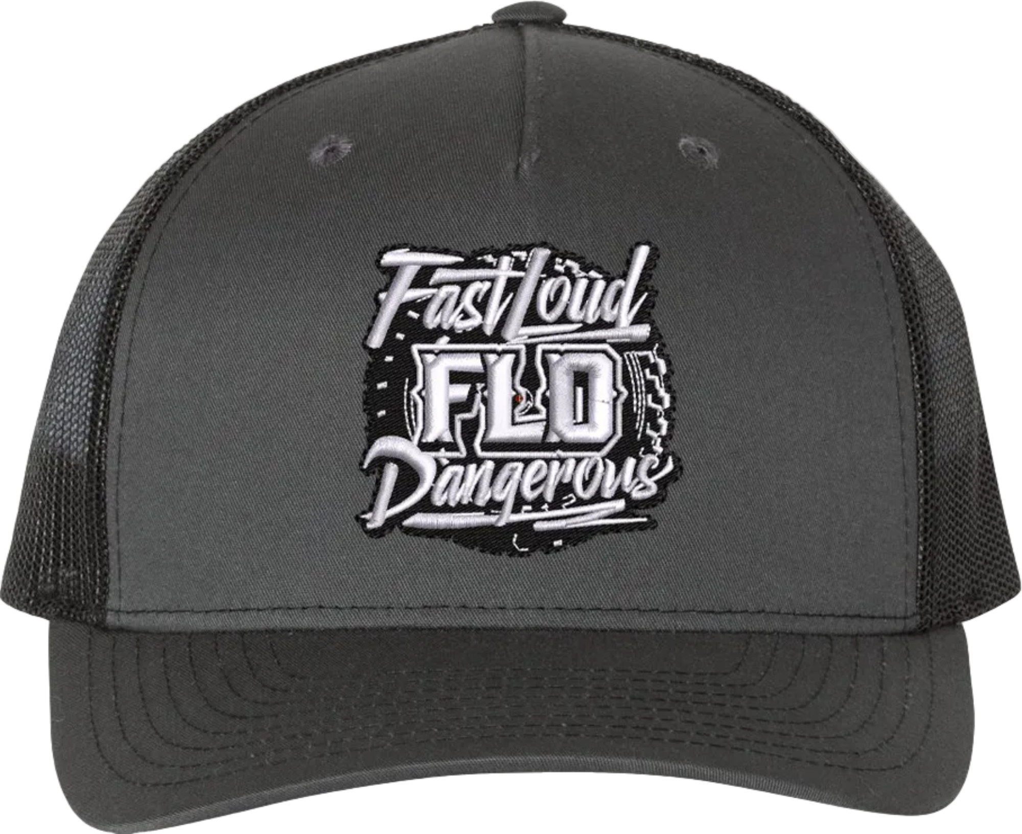 Richardson 112 Gray Black Rounded Bill Snap Back Trucker Gray – Fast Loud Dangerous apparel