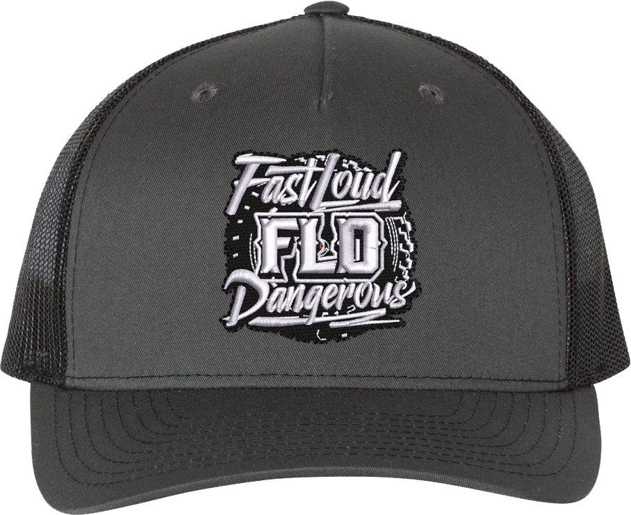 Richardson 112 gray black rounded bill snap back trucker
