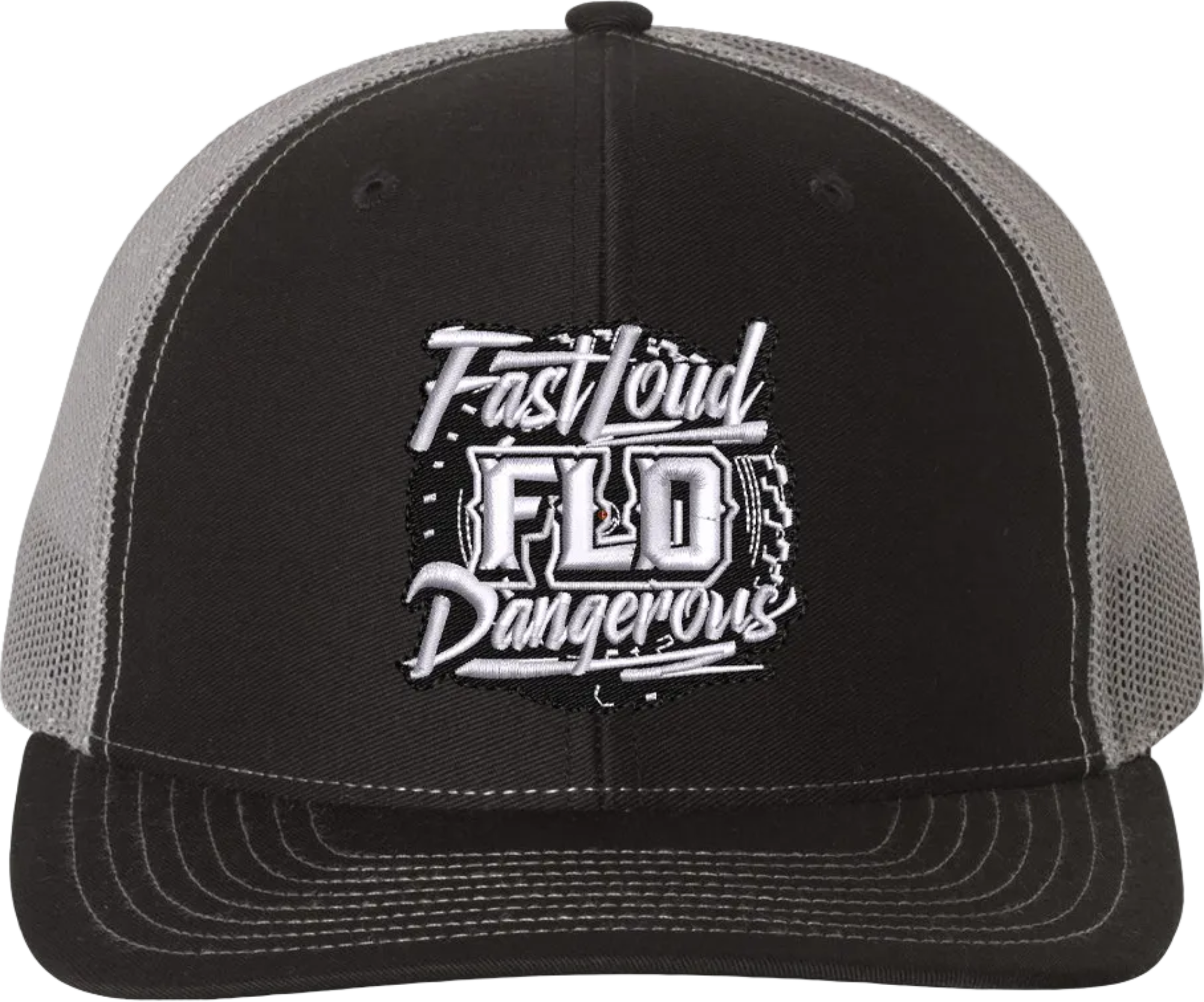 Richardson Black Gray 112 Rounded Bill Trucker Snapback Blk Gray – Fast Loud Dangerous apparel