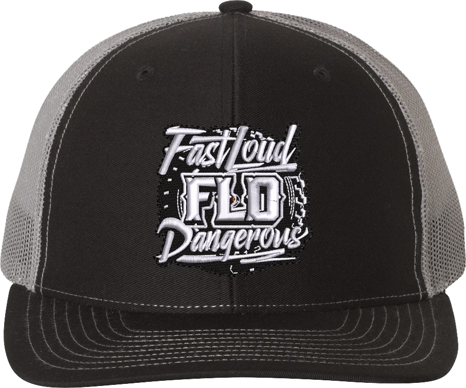 richardson black gray 112 rounded bill trucker snapback