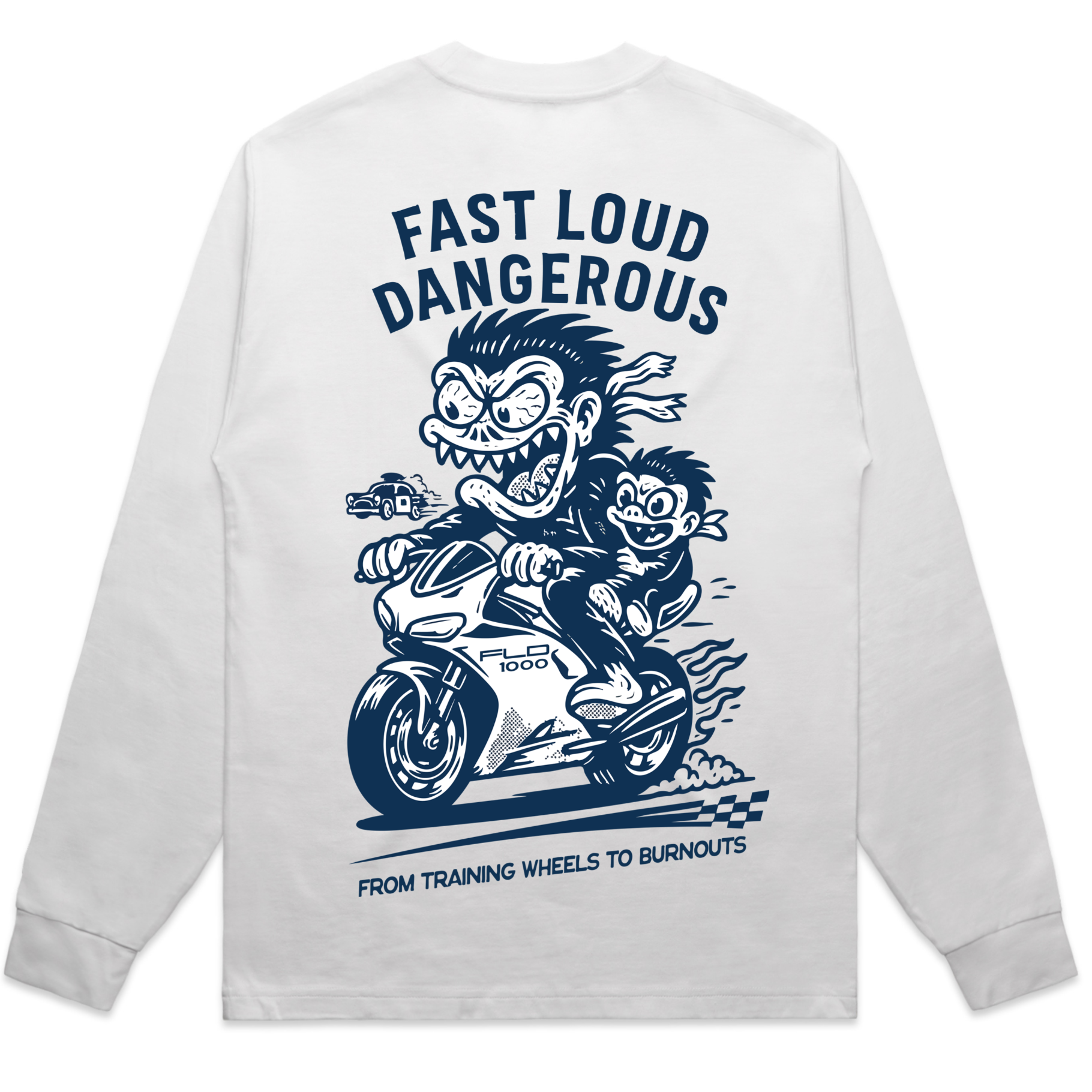 Youth Street Speed Long Sleeve White – Fast Loud Dangerous apparel