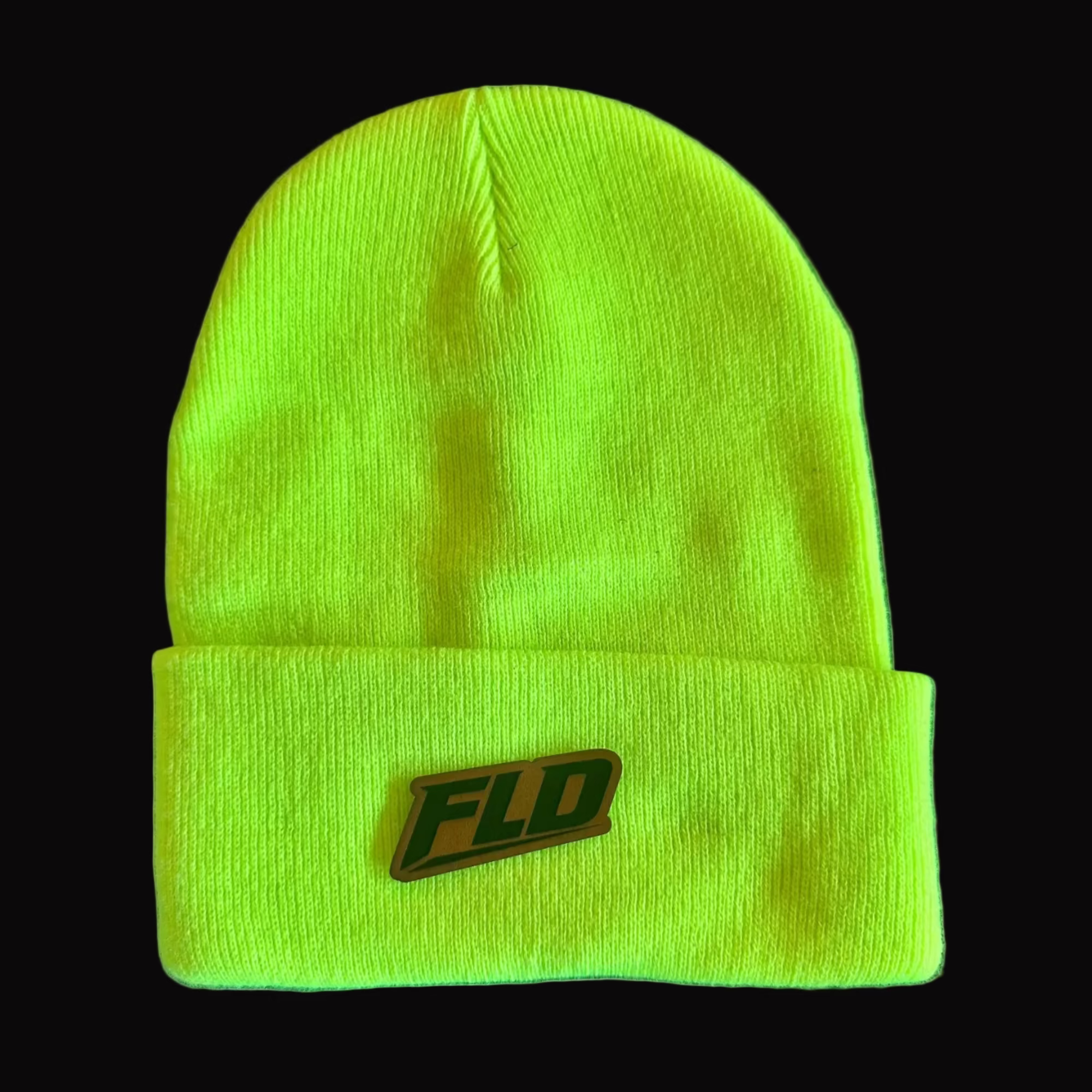 FLD Trackside Knit Beanie - Neon