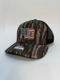 FLD Realtree Original Brown Camo Flag Logo Trucker Hat