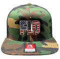 FLD Green Camo Flag Logo Trucker Hat