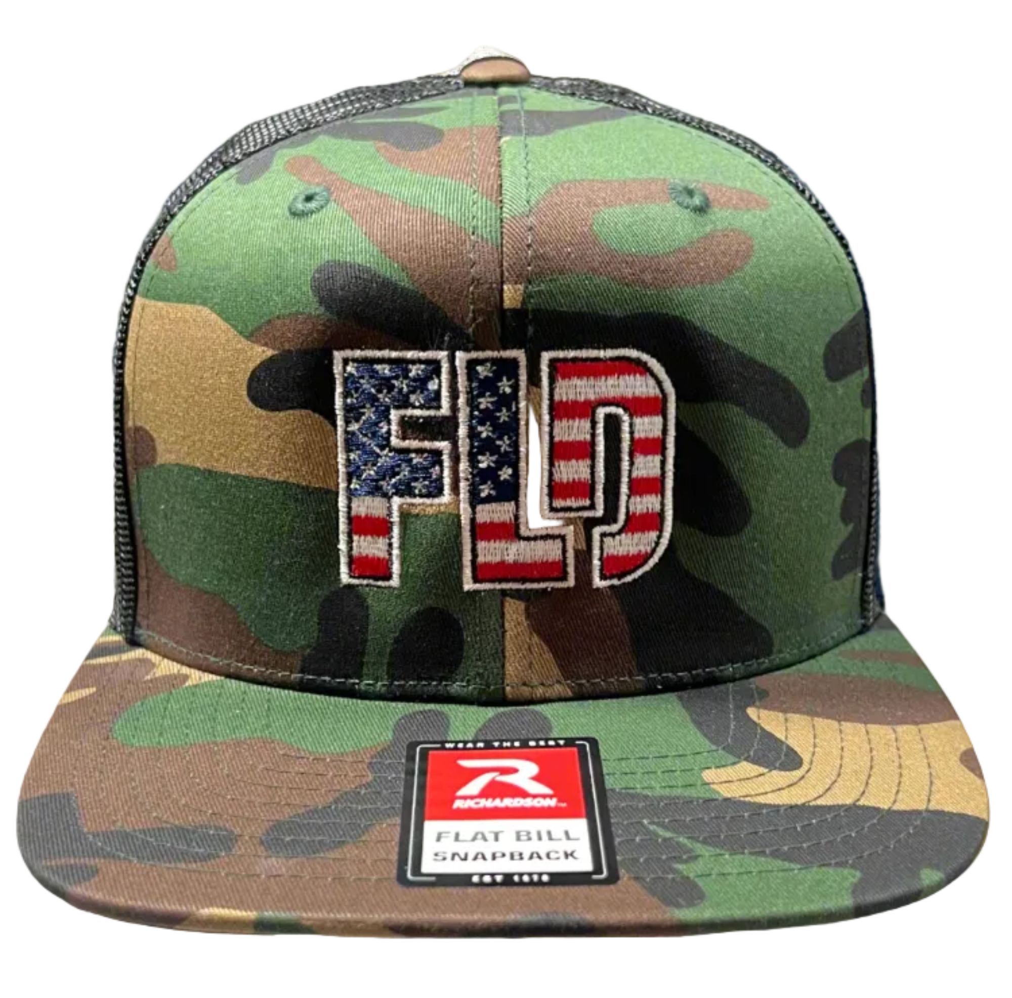 Green Camo Flag Logo Trucker Hat – Fast Loud Dangerous apparel