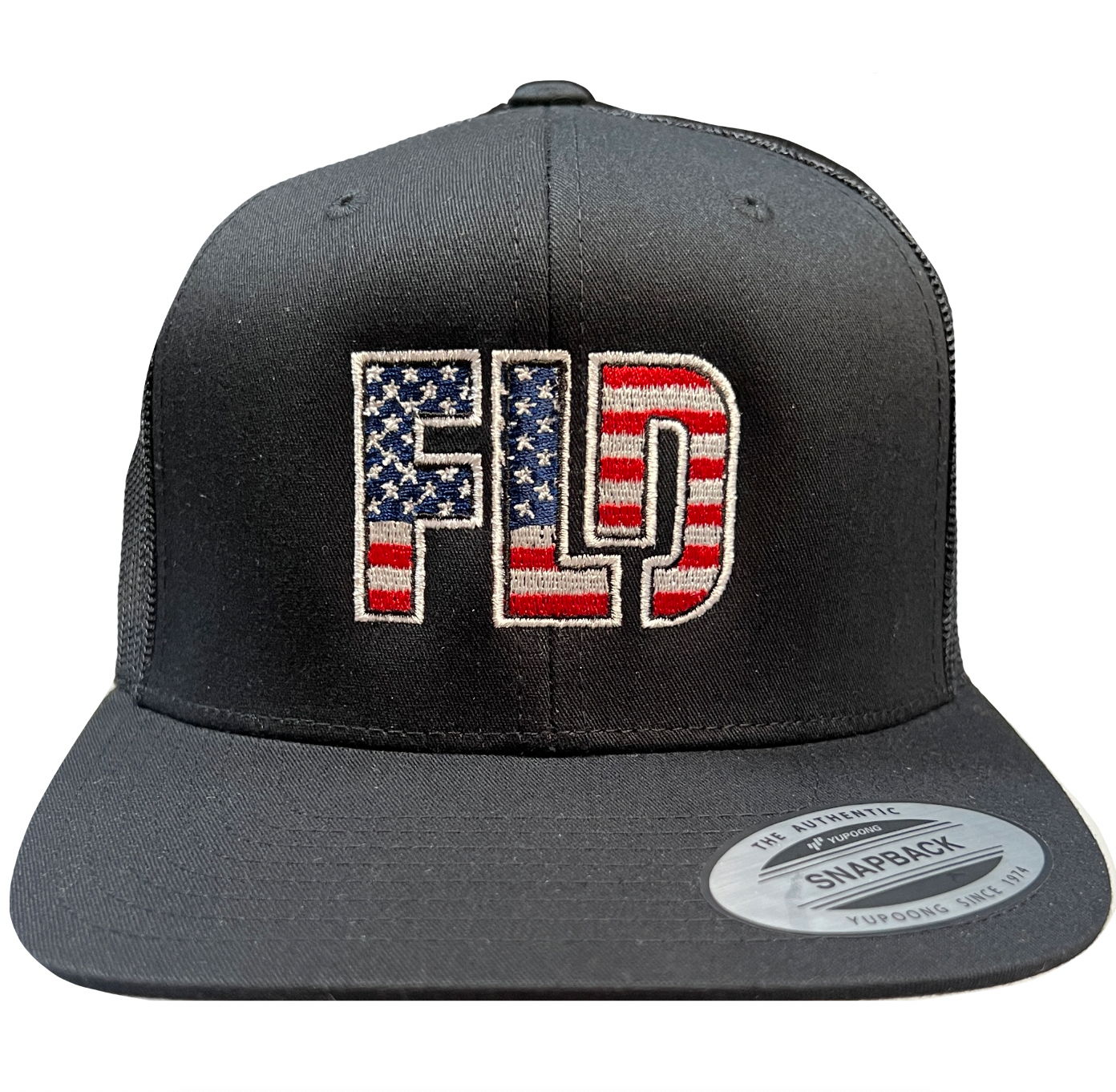 FLD Flag Logo Five-Panel Classic Trucker Hat