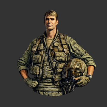 Air Warrior Courage Foundation pilot graphic supporting U.S. military aircrew and families