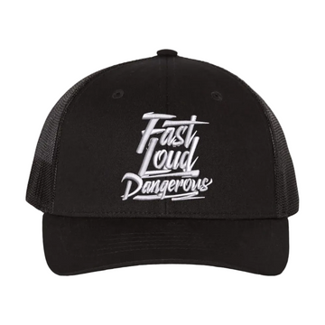 Black FLD Fast Loud Dangerous Grom Hat for kids
