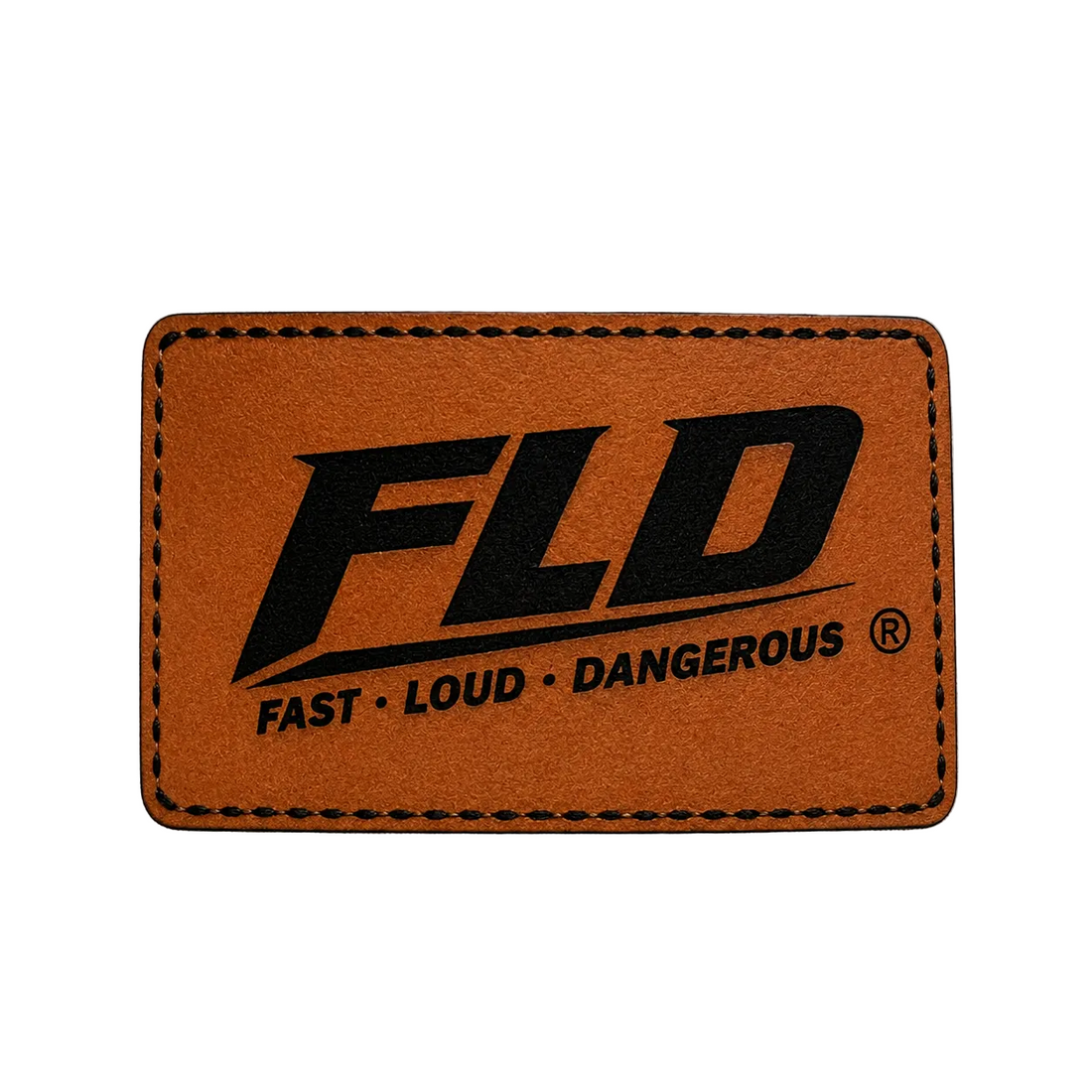 FLD Classic black rope snapback hat with engraved rawhide patch
